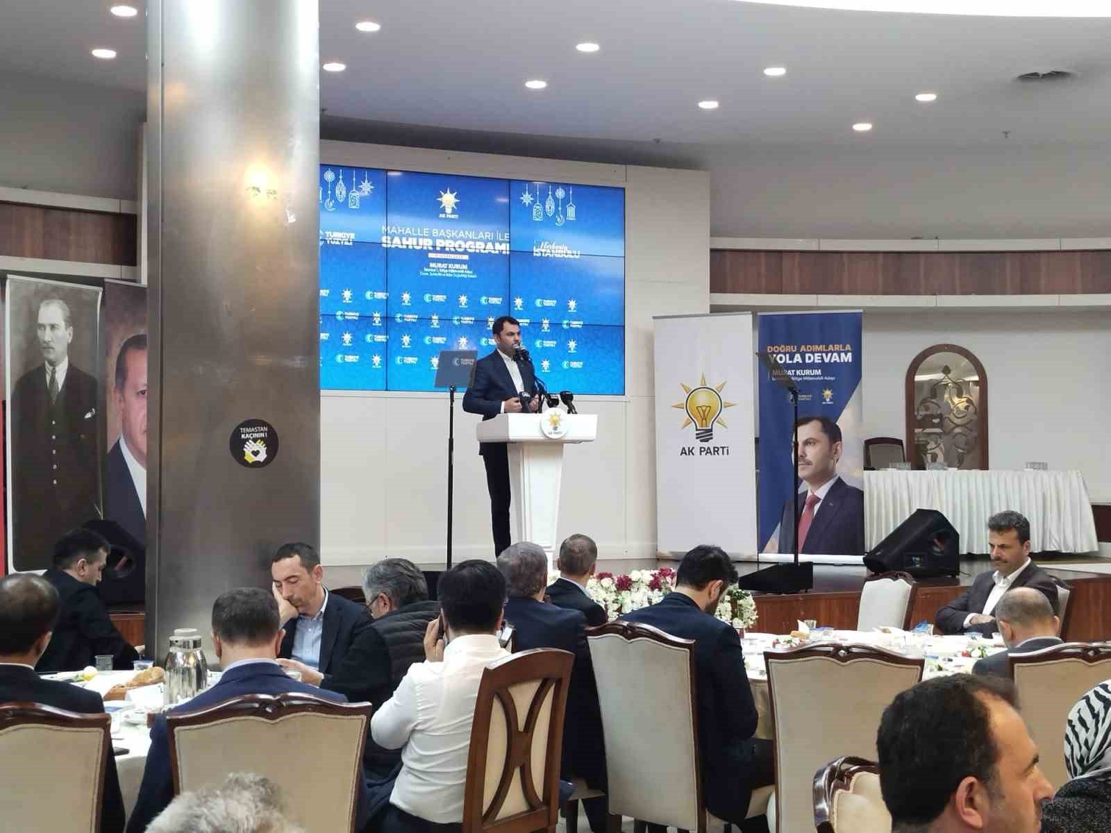 Bakan Kurum, AK Parti mahalle başkanlarıyla Ümraniye Belediyesi’nin sahur programında buluştu