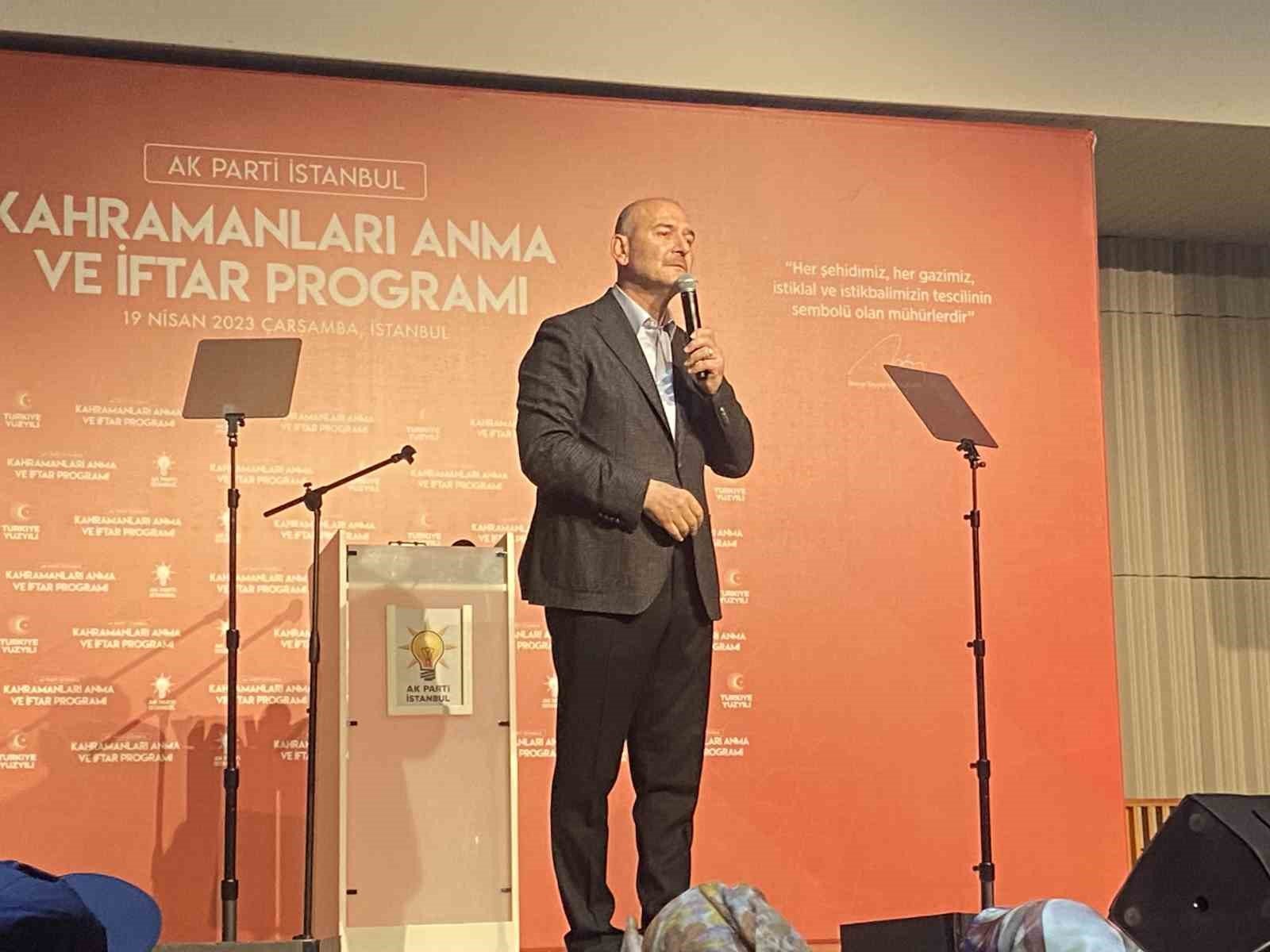 İçişleri Bakanı Soylu, şehit yakınları ve gazilerle iftarda buluştu