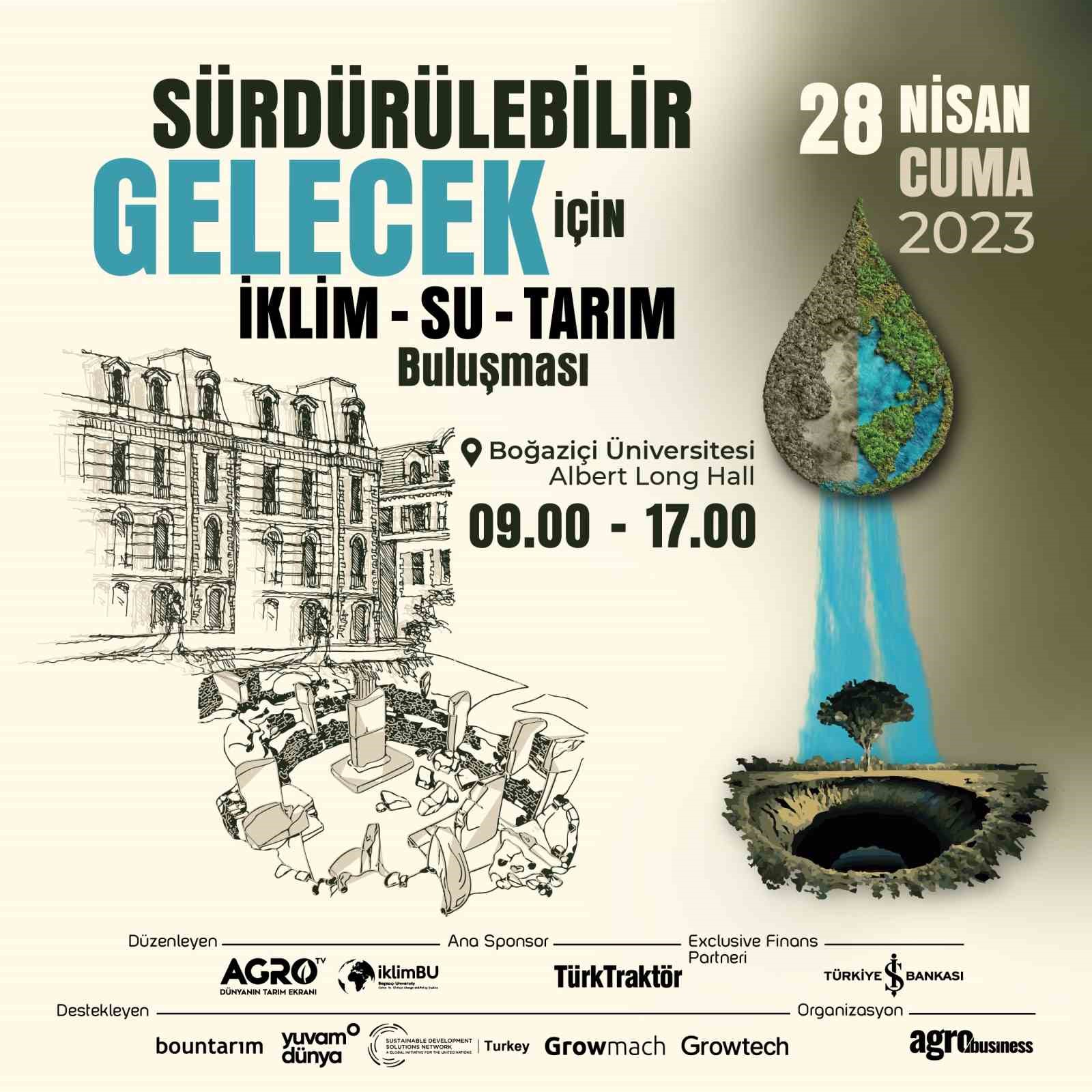 Sürdürülebilir Gelecek İçin “İklim-Su-Tarım” Zirvesi yarın başlıyor