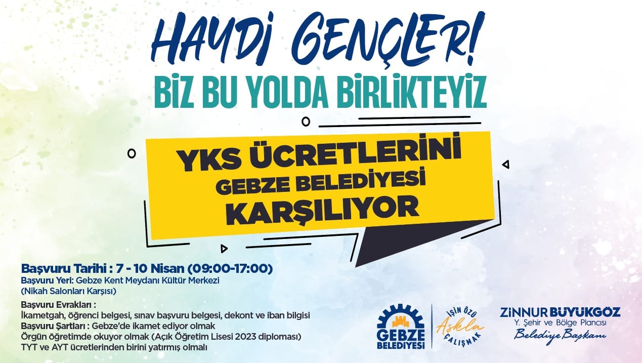 Gebze Belediyesi YKS Ücretlerini Karşılayacak