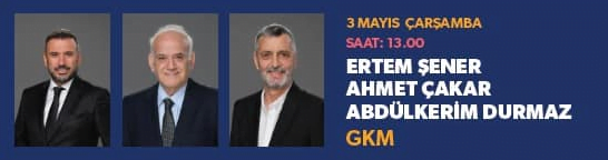 Ahmet Çakar, Ertem Şener ve Abdülkerim Durmaz Gebze'ye Geliyor