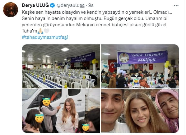 Ünlü Şarkıcı Derya Uluğ,Taha Duymaz adına iftar yemeği düzenledi Ünlü Şarkıcı Derya Uluğ,Taha Duymaz adına iftar yemeği düzenledi