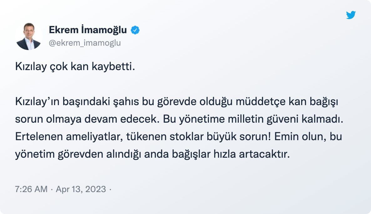 Kızılay Başkanı Kerem Kınık'a Tepkiler Büyüyor Kızılay Başkanı Kerem Kınık'a Tepkiler Büyüyor