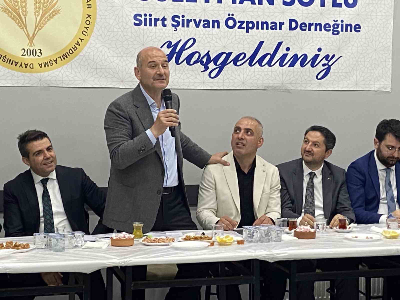İçişleri Bakanı Soylu: “Bu ülkede Tayyip Erdoğan sadece altyapı yatırımı yapmadı, Tayyip Erdoğan doğu ile batıyı barıştırdı”