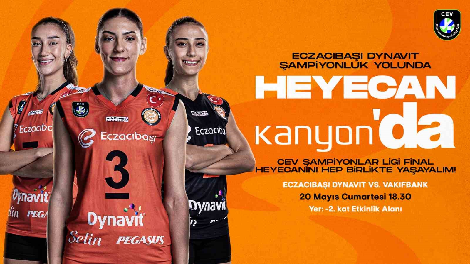 Eczacıbaşı Dynavit, CEV Şampiyonlar Ligi finalini birlikte izlemek için taraftarını davet ediyor