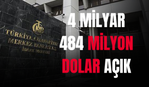 Merkez Bankası 4 Milyar 484 Milyon Dolar Açık Kaydetti
