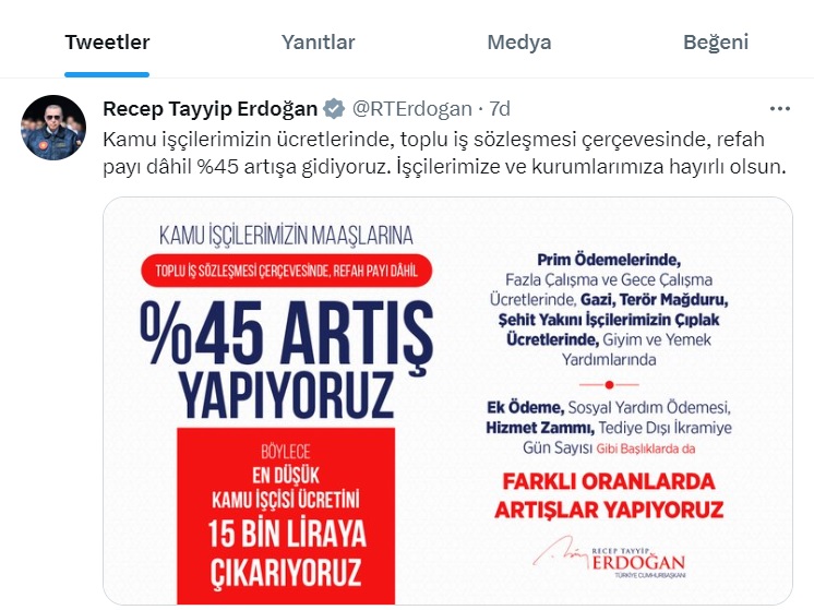 Maaşa Yapılacak Zam Oranları Açıklandı