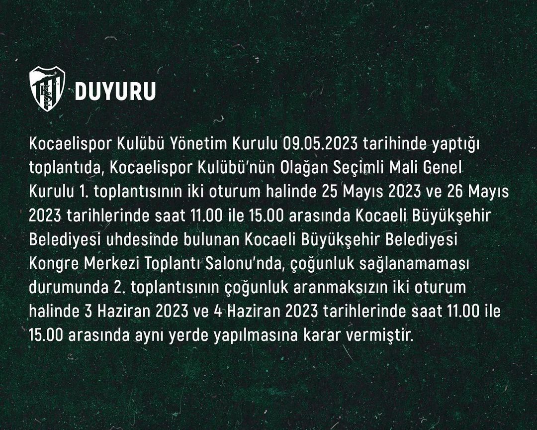 Kocaelispor'da Kritik Toplantı!