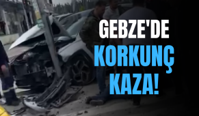 Kocaeli Gebze’de Kırmızı Işıkta Geçen Sürücü 2 Araca ve Yayaya Çarptı!
