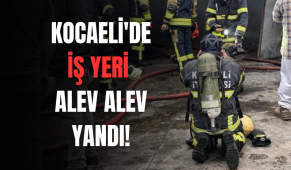 Kocaeli’de kömür imalatı yapılan iş yeri alev alev yandı!