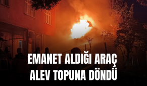 Gebze’de Bir Kişinin Emanet Aldığı Araç Alev Topuna Döndü