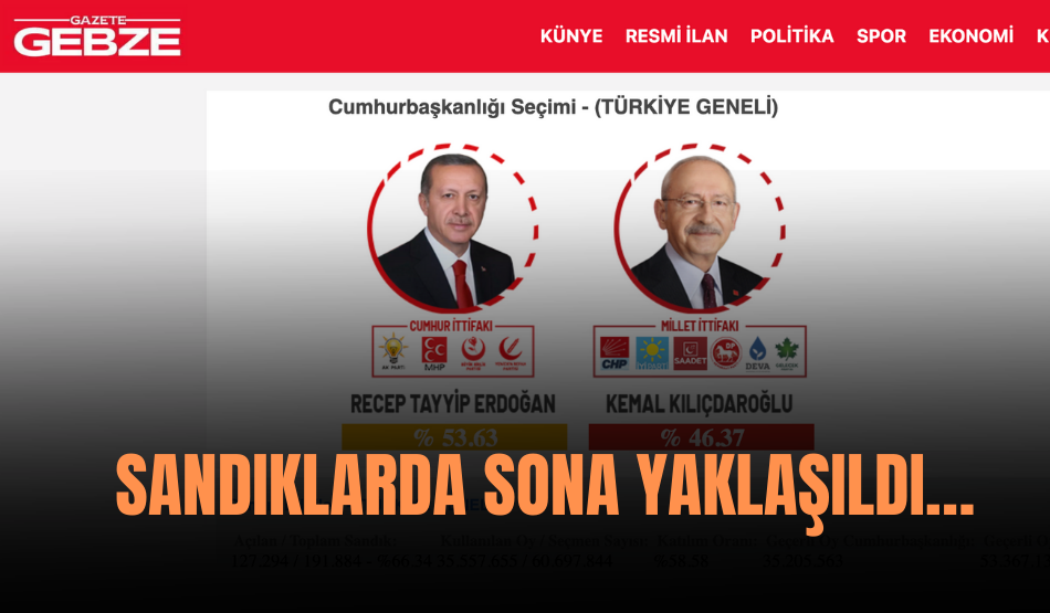 Sandıklarda sona yaklaşıldı…