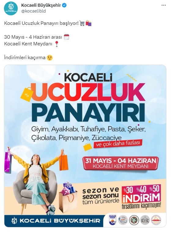 Kocaeli'de Ucuzluk Panayır'ı Başlıyor Kocaeli'de Ucuzluk Panayır'ı Başlıyor