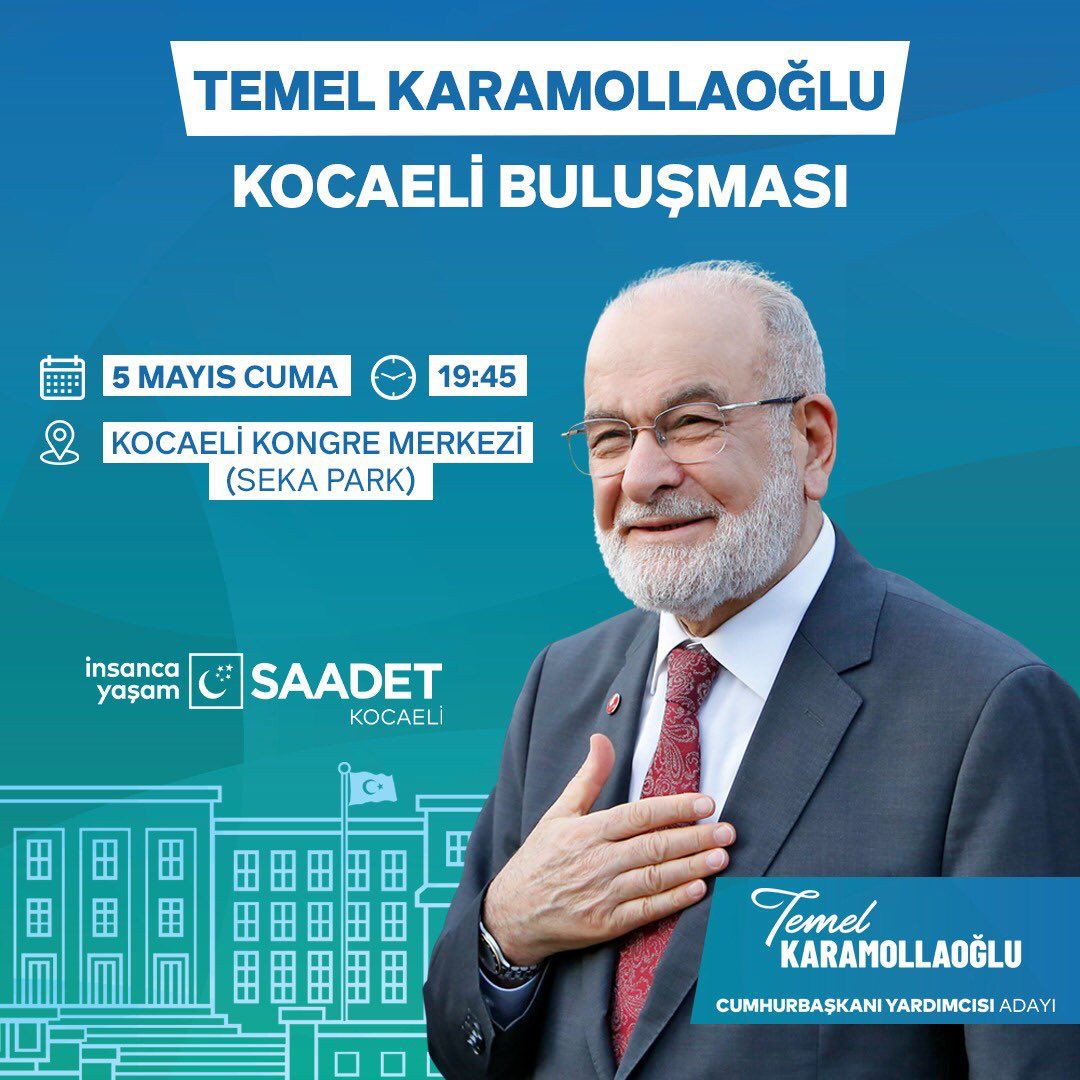 Temel Karamollaoğlu Kocaeli'ye Geliyor Temel Karamollaoğlu Kocaeli'ye Geliyor