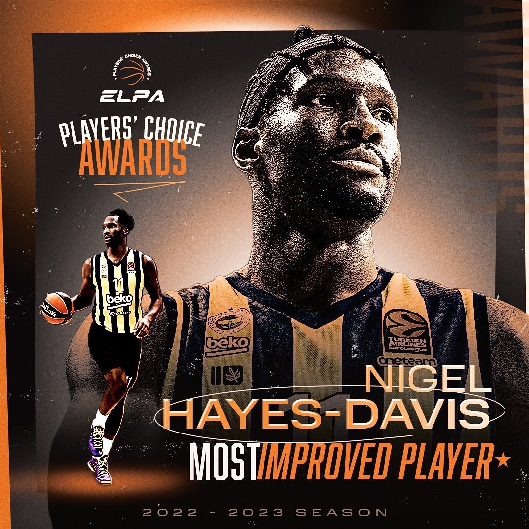 THY Euroleague’de sezonun en çok gelişim gösteren oyuncusu Nigel Hayes-Davis seçildi