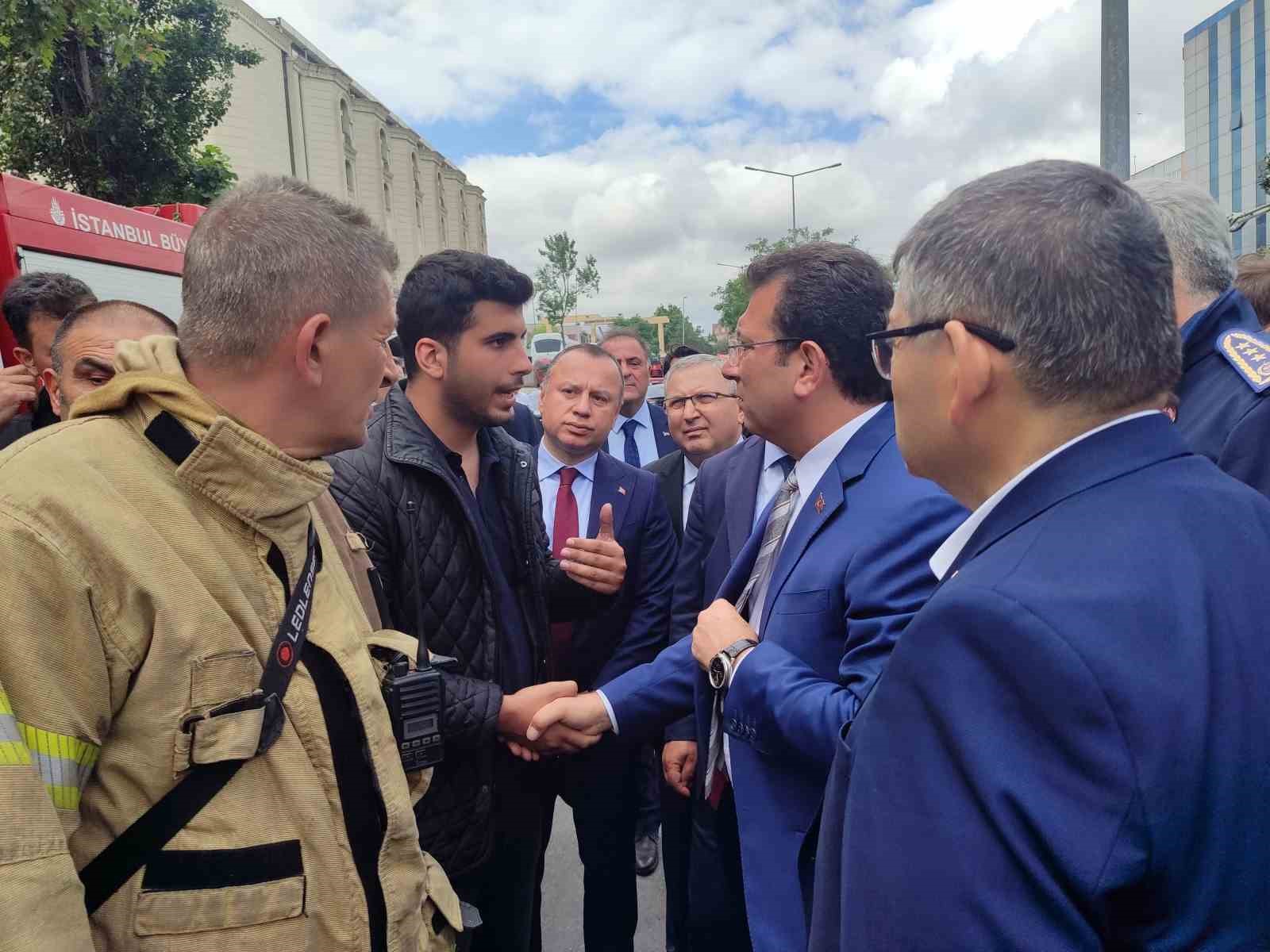 İmamoğlu Başakşehir’de yanan iş hanında incelemelerde bulundu