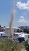 Maltepe’de tır garajında oluşan hortum şaşırttı
