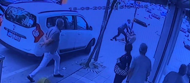Ünlü oyuncu Özgür Özberk’e maganda şiddeti kamerada