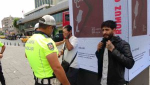 Taksim’de başkalarının videolarını çektiği iddia edilen şahıs yakalandı