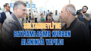 Sultanbeyli’de bayramlaşma kurban alanında yapıldı
