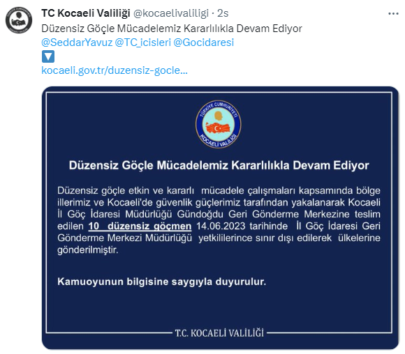 Kocaeli Valiliği'nden açıklama! Kocaeli Valiliği'nden açıklama!