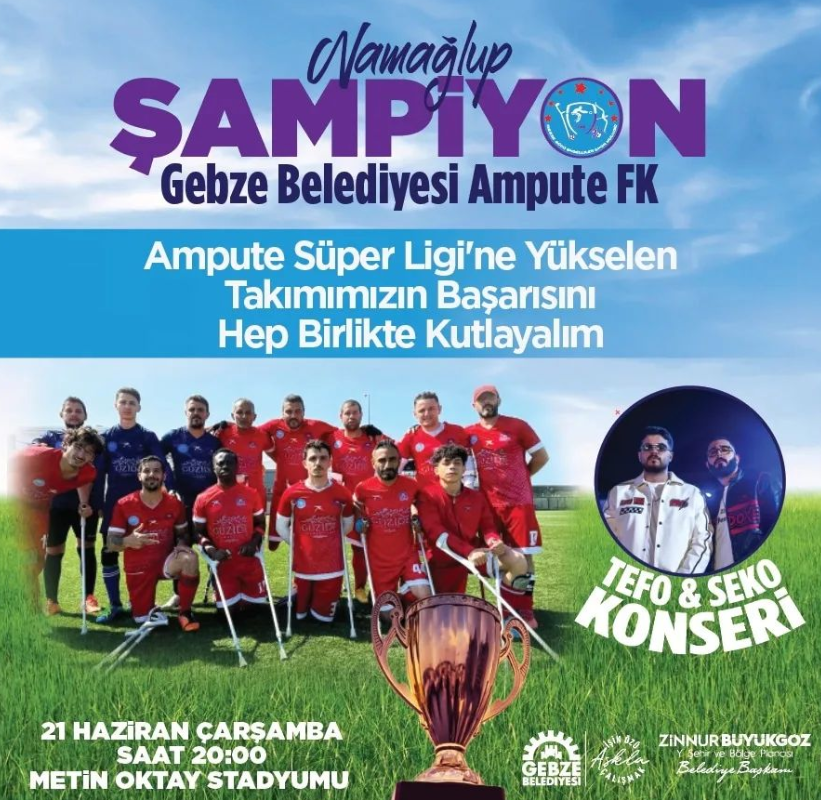 Şampiyon Gebze için kutlama!