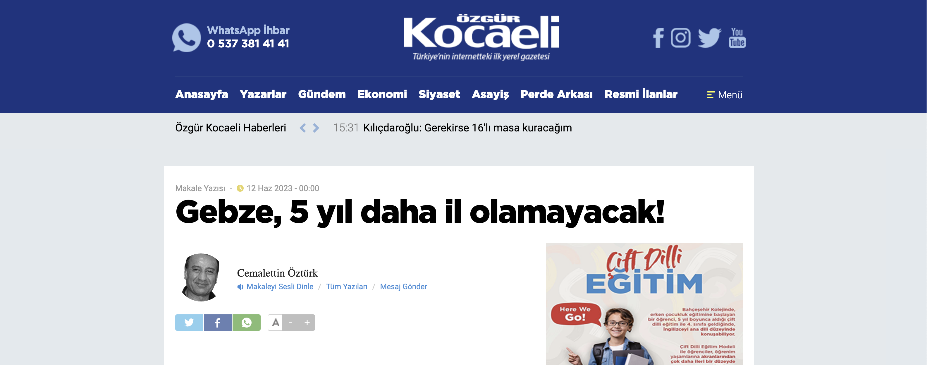 Gebze’nin il olmasına karşı çıktılar! Gebze’nin il olmasına karşı çıktılar!