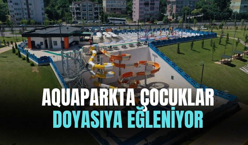 Aquaparkta Çocuklar Doyasıya Eğleniyor