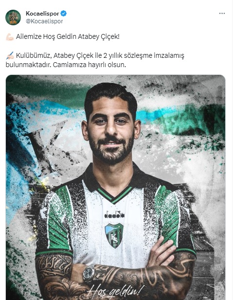 Atabey Çiçek, Kocaelispor'da!