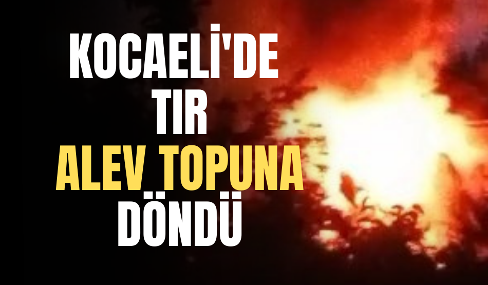 Kocaeli’de seyir halindeki tır alev topuna döndü!