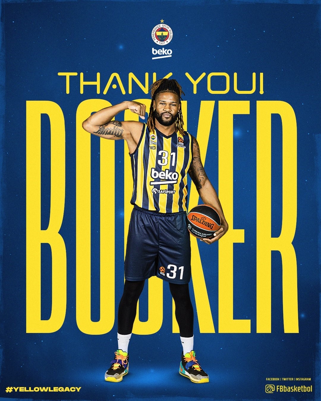 Fenerbahçe Beko’da, Devin Booker ve Carsen Edwards ile yollar ayrıldı