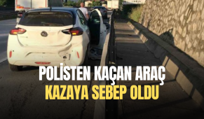 Kocaeli’de polisten kaçan araç kazaya sebep oldu