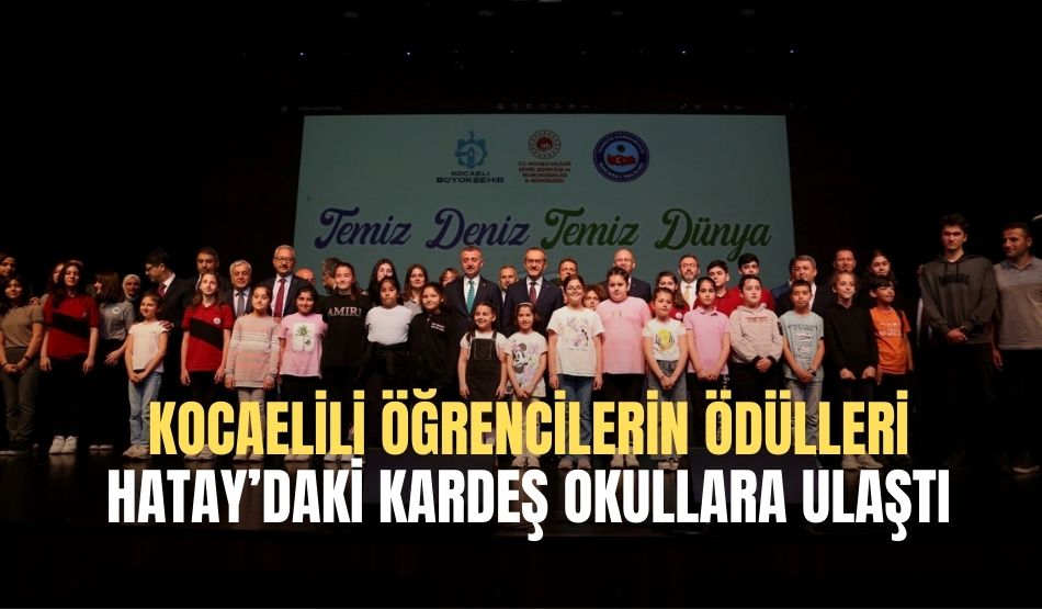 Kocaelili öğrenciler ödüllerini Hatay’daki kardeş okullara hediye etti