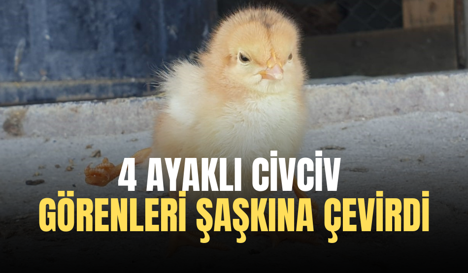 Dört ayaklı civciv görenleri şaşkına çevirdi