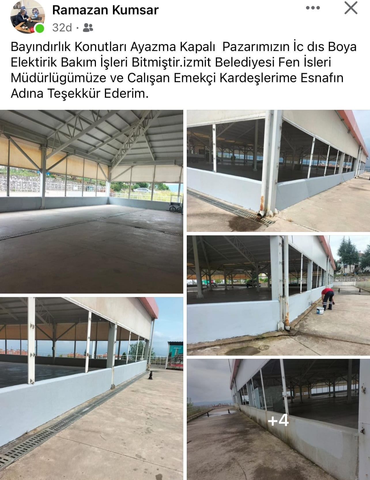 Ramazan Kumsar'dan İzmit Belediyesi'ne teşekkür Ramazan Kumsar'dan İzmit Belediyesi'ne teşekkür