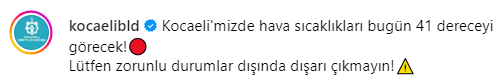 Kocaeli Belediyesi'nden "dışarı çıkmayın" uyarısı! Kocaeli Belediyesi'nden "dışarı çıkmayın" uyarısı!