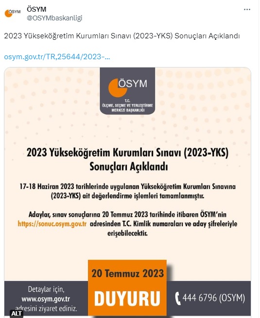 YKS sonuçları açıklandı! Tercih işlemleri ne zaman yapılacak? YKS sonuçları açıklandı! Tercih işlemleri ne zaman yapılacak?