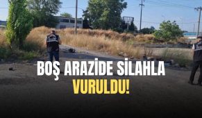 Boş arazide silahla vuruldu!