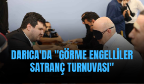 Darıca’da “Görme Engelliler Satranç Turnuvası”