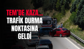 TEM’de Kaza…Trafik Durma Noktasına Geldi