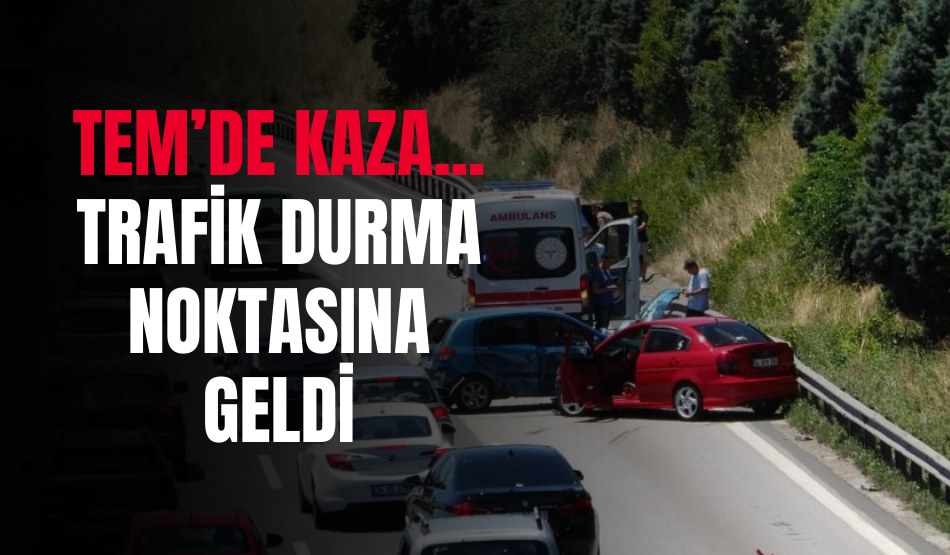 TEM’de Kaza…Trafik Durma Noktasına Geldi