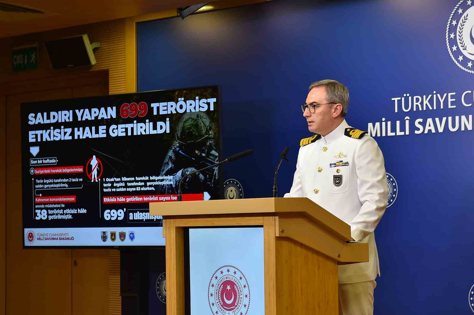MSB: “Irak ve Suriye’nin kuzeyi dahil son bir haftada 50 terörist etkisiz hale getirilmiştir”