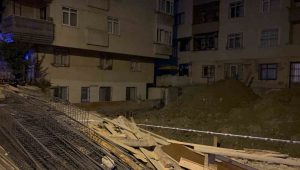 Bahçelievler’de temel atma çalışmalarında 8 katlı bina hasar aldı