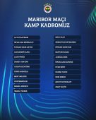 Fenerbahçe’nin Maribor maçı kamp kadrosu açıklandı