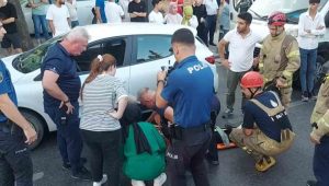 Sultanbeyli’de otomobilin çarptığı kadın yaralandı