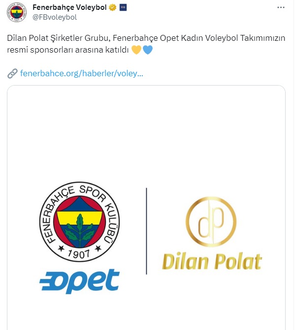 Sosyal medya fenomeni Dilan Polat, Fenerbahçe'nin resmi sponsoru oldu Sosyal medya fenomeni Dilan Polat, Fenerbahçe'nin resmi sponsoru oldu