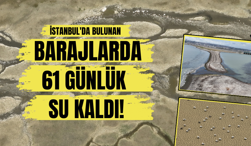 İstanbul’a su sağlayan barajlarda 61 günlük su kaldı!