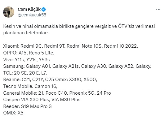 Gençlere vergisiz telefon! Hangi modellerde indirim planlanıyor?