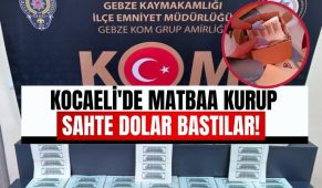 Kocaeli’de matbaa kurup sahte dolar bastılar!