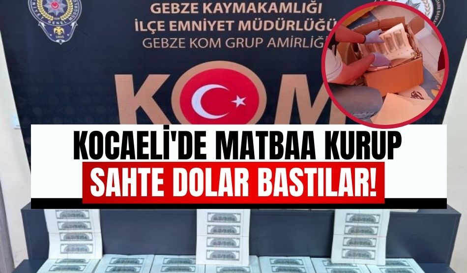 Kocaeli’de matbaa kurup sahte dolar bastılar!
